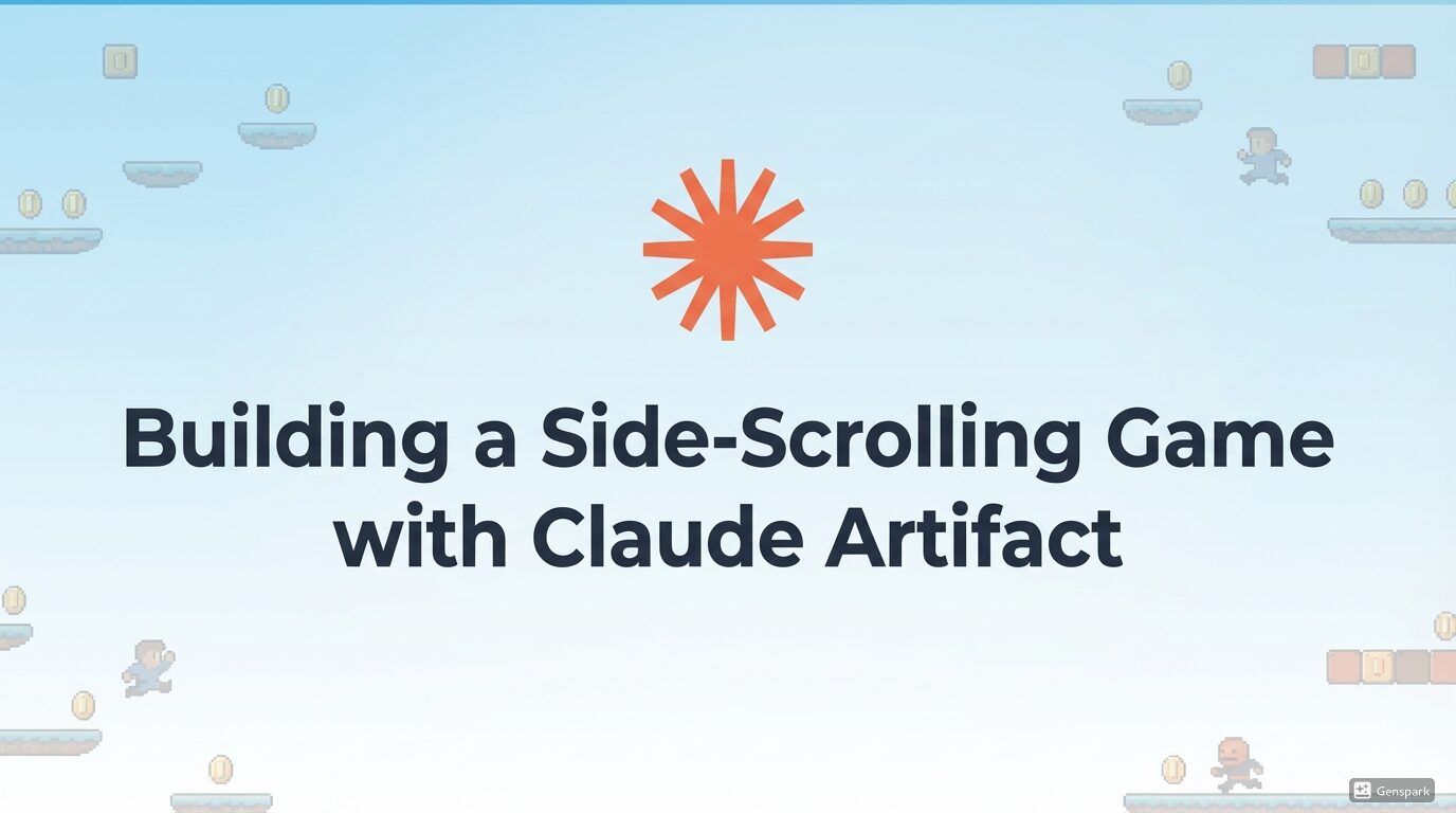 Claude Artifactで作った横スクロールアクションゲーム