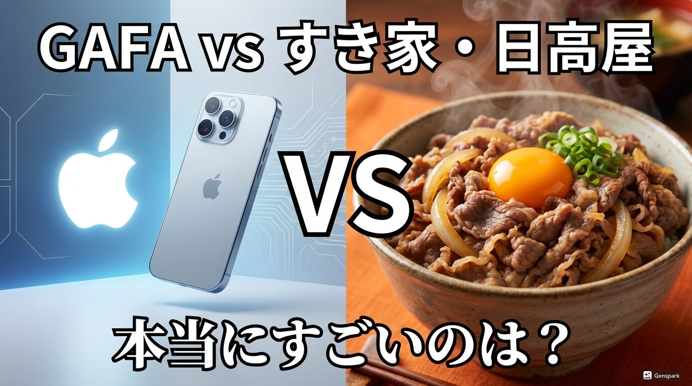 GAFAより、すき家や日高屋の方がもっとすごいかもしれない説！